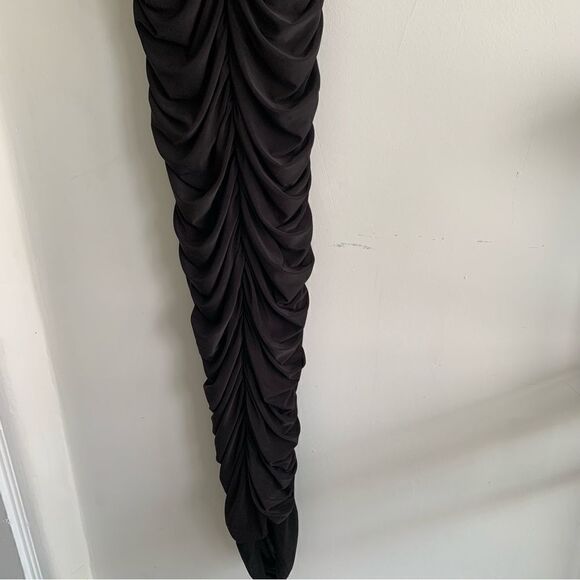 PLT BLACK RUCHED MIDI DRESS - Picture 9 of 10